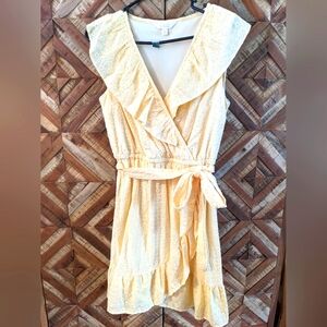 Lauren Conrad Small Eyelet Yellow Dress